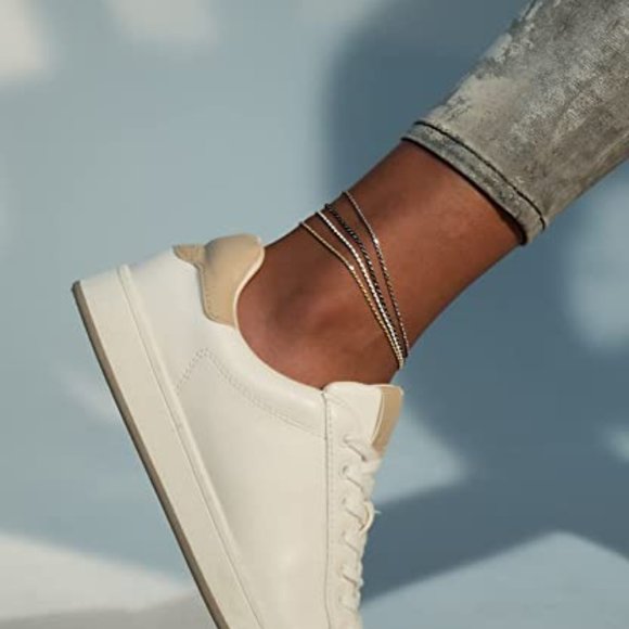 Silver Solid 1.5mm Diamond-Cut Braided Rope Chain Ankle Bracelet 10 Inches - Picture 2 of 5